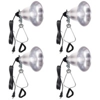 Simple Deluxe Hiwkltclamplightsx6 6-Pack Clamp Lamp Light With 5.5 Inch Aluminum Reflector Up To 60 Watt E26/E27 Socket (No Bulb Included) 6 Feet 18/2 Spt-2 Cord, 6 Pack