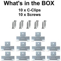 10 Pack (5 Pairs) Retrofit Recessed Downlight Housing C Clips- Metal Screws Included For Down Light Cans