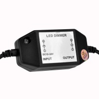 Litever Pwm Dc12/24V 3A Rotary Stepless Led Dimmer Switch With Dc5521 Male And Female Jack