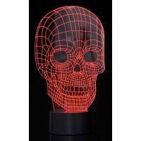 Az Trading & Import Tg2815 3D Skull Laser Cut Precision Led Lights, Multicolor