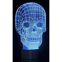 Az Trading & Import Tg2815 3D Skull Laser Cut Precision Led Lights, Multicolor