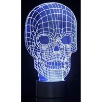 Az Trading & Import Tg2815 3D Skull Laser Cut Precision Led Lights, Multicolor