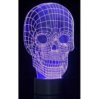 Az Trading & Import Tg2815 3D Skull Laser Cut Precision Led Lights, Multicolor