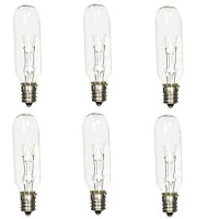 Shinebright 25 Watt Tubular Bulbs For Himalayan Salt Lamps (Package Of 6 Bulbs) - Fits E12 Socket