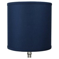 Fenchelshadescom 10 Top Diameter X 10 Bottom Diameter 10 Height Fabric Drum Lampshade Spider Attachment (Linen Navy Blue)