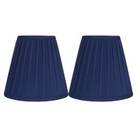 Urbanest Mushroom Pleated Hardback Lamp Shade 5X9X85 Inch Spider Blue Set Of 2