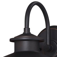 Westinghouse 6313100 Delmont One-Light Outdoor Wall Fixture, Oil Rubbed Bronze Finish With Highlights And Clear Water Glass