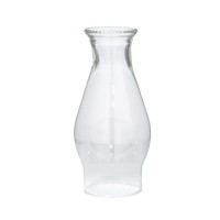 B&P Lamp Glass Beaded Top Replacement Oil Or Kerosene Lamp Chimney, 8-1/4 Inches, Clear