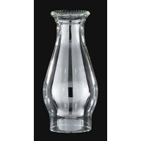 B&P Lamp Glass Beaded Top Replacement Oil Or Kerosene Lamp Chimney, 8-1/4 Inches, Clear