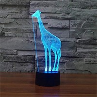 Superniudb Giraffe 3D Night Light Table Desk Optical Illusion Lamps 7 Color Changing Lights