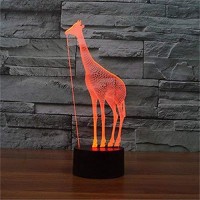 Superniudb Giraffe 3D Night Light Table Desk Optical Illusion Lamps 7 Color Changing Lights