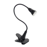 Simple Designs Ld2015Blk Basic 1W Led Gooseneck Flexible Clip Light Desk Lamp Black