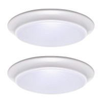 Lit-Path Led Flush Mount Ceiling Lighting Fixture, Dimmable 7 Inch 11.5W 900 Lumen, Aluminum Housing Plus Pc Cover, Etl Qualified, 3000K, 2-Pack