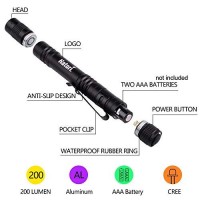 Hatori Led Mini Flashlight, Bright Small Handheld Pocket Flashlights Tactical High Lumens Pen Light For Camping, Outdoor, Emergency, 1 Pack(5.24Inch)