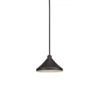 Vintage Stem Mini Pendant Shown In Dark Granite Finish With 10 Dark Granite Metal Shades