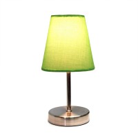 A charming inexpensive and practical mini table lamp to meet your basic fashion lighting needs This mini lamp features a sand nickel metal base and fabric shade Perfect for living room bedroom office kids room or college dormFeatures Sand nickel metal min