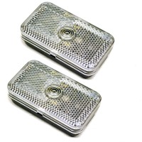 Ab Tools Mini Front Marker Light For Trailer Caravan White Clear Lamp Pair Tr146