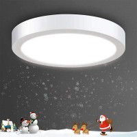 Dinglilighting Surface Mount Led Ceiling Light-18W Round Flat Led Ceiling Lighting,5000K,Cool White For Kitchen,Closet,Garage,Hallway,1440Lm,Not-Dimmable(120 Watt Halogen Bulb Equivalent)