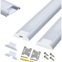 Starlandled 5-Pack Led Aluminum Channel Wide For Led Strip Double Row 5050,Fit For Philips Hue Lightstrip Plus 2Nd Generation,Perfect For Task Under Cabinet Lighting