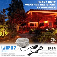 Wyzworks 216Leds 20Ft Led Outside Rope Lights Waterproof Permanent Outdoor Etl Certified Connectable Clear Tube Christmas Pal