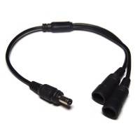 Stupidbright Y-Splitter Cable: Connects 2 Bicycle Headlight To 1 Battery Pack, Compatible With Standard 2.1Mm X 5.5Mm Connectors (2 Feet Long)