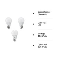 Philips 464933 Led A19 Sceneswitch Soft White 3-Setting Light Bulb With Warm Glow Effect: Bright/Medium/Low (60-Watt Equivalent), E26 Base, 3-Pack