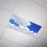 Octo Lights Fluorescent Light Covers For Classroom Office - Eliminate Harsh Glare Causing Eyestrain And Headaches. Office & Classroom Decorations - Cloud 005