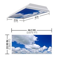 Octo Lights Fluorescent Light Covers For Classroom Office - Eliminate Harsh Glare Causing Eyestrain And Headaches. Office & Classroom Decorations - Cloud 005