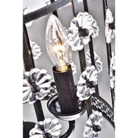 Edvivi Kailani 3-Light Brushed Black Bird Cage Crystal Chandelier | Glam Lighting