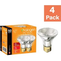 Xtricity Par20 Halogen Narrow Flood Light Bulb, Halegen Light Bulbs, 50W, Dimmable, 700 Lumens, E26 Medium Base, 2700K Warm White, 130V, Ideal For Range Hood Replacement, (6 Pack)