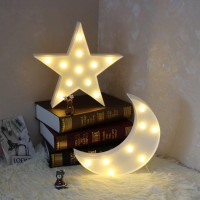 JUHUI Marquee Light Star Shaped LED plastic SignLighted Marquee STAR Sign Wall Dcor Battery operated