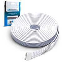 Litcessory Extension Cable For Philips Hue Lightstrip Plus (10Ft, 1 Pack, White - Standard 6-Pin V3)