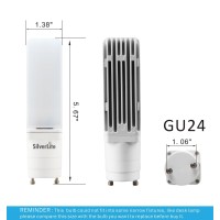 Silverlite 12W Led Pl Bulb Gu24 Base,26W Cfl Equivalent,1100Lm,Daylight(4000K),120-277V,Horizontal Recessed,180Rotatable,Ul Listed