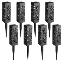 Maggift 8 Pcs Solar Powered Led Garden Lights, Solar Path Lights Outdoor, Automatic Led Halloween Christmas Decorative Landscape Lighting For Patio, Yard And Garden