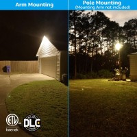 Torchstar Led Barn Light, Dusk To Dawn Area Lights With Photocell, Outdoor Security Flood Lighting, Etl & Dlc Listed, Wet Location, 110-277V, Garage, Yard, 3000K Warm White, Bronze