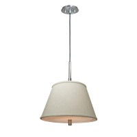 Laura Ashley Pendant Light In Satin Nickel With Empire Textured Oatmeal Slotted Uno Shade And Diffuser 101610Eutoxp5003