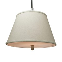 Laura Ashley Pendant Light In Satin Nickel With Empire Textured Oatmeal Slotted Uno Shade And Diffuser 101610Eutoxp5003