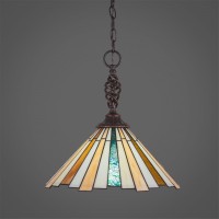 Elegant Pendant Shown In Dark Granite Finish With 16