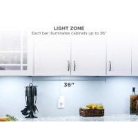 Black+Decker Leduc9-1C Led Under Cabinet Light Bar With Motion Sensor, Dimmable Kitchen Accent Lights, Tool-Free Install, Cool White 4000K, 9