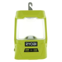 Ryobi P781 One+ 18V Lithium Ion 330 Lumen Cree Led Workshop Area Light W/ Usb Phone Charger (Battery Not Included / Power Tool Only)