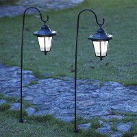 Maggift 37.8 Inch Hanging Solar Lights For Outside Solar Garden Lights Decorative Lanterns With 2 Shepherd Hooks Waterproof Landscape Lighting For Lawn Patio Yard Pathway Driveway,2 Pack