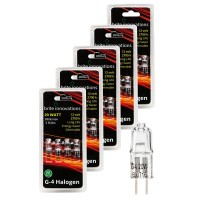 Brite Innovations G4 Halogen Bulb, 20 Watt (20 Pack) Dimmable Soft White 2700K -12V-Bi Pin -, T3 Jc Type, Clear Light Bulb