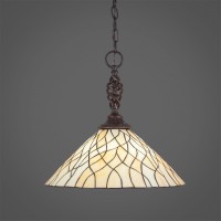 Elegant Pendant Shown In Dark Granite Finish With 16