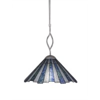 Revo Pendant Shown In Aged Silver Finish With 16