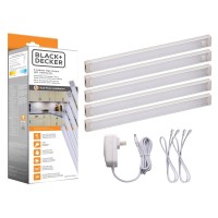 Dimmable Under Cabinet Lighting With Motion Sensor, 24.6W, 1800 Lumens, White 2700K, 5-Bar Kit, 9