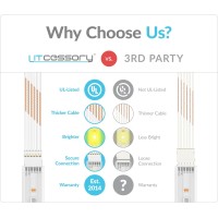 Litcessory Extension Cable For Philips Hue Lightstrip Plus 6In 5 Pack White Standard 6Pin V3