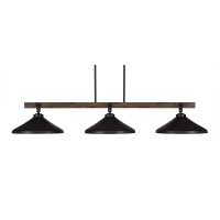 Portland 3 Light Island Bar With 14 Dark Granite Metal Shades