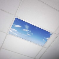 Octo Lights Fluorescent Light Covers For Ceiling Lights Classroom 2X4 (22.38In X 46.5In) Improve Focus, Eliminate Headaches, Provide Florescent Light Relief - Cloud 020