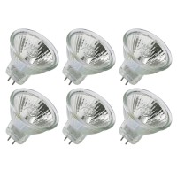 Ctkcom Mr11 12 Volt 10 Watt Halogen Light Bulbs,30 Degree Beam Spread Precision Halogen Reflector Fiber Optic Light Bulb With Glass Cover,6 Pack