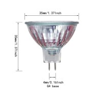 Ctkcom Mr11 12 Volt 10 Watt Halogen Light Bulbs,30 Degree Beam Spread Precision Halogen Reflector Fiber Optic Light Bulb With Glass Cover,6 Pack